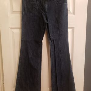 Dark blue pin strip New York jeans